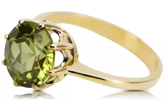 Žltý peridot 14k žlté zlato Vintage style vrc157y